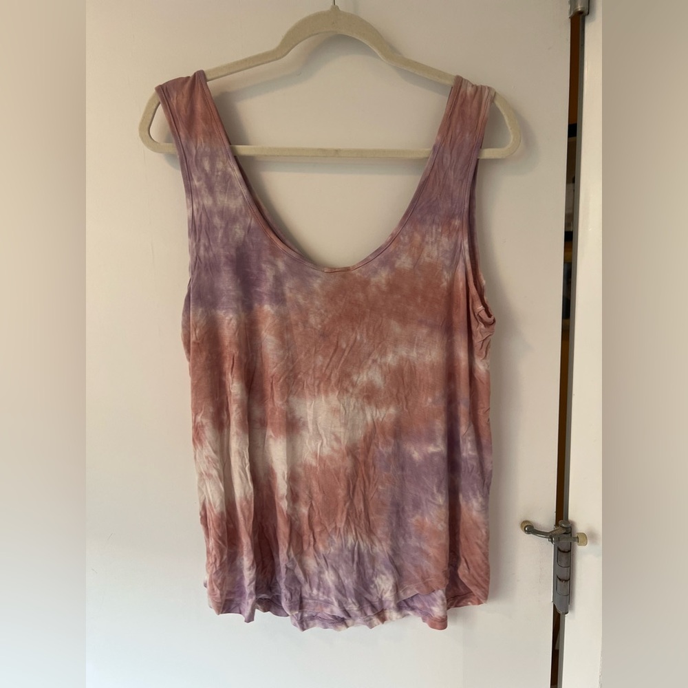 Splendid Purple Tie-die Tank Top - Picture 6 of 7